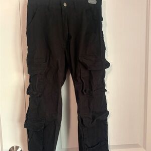 Classic Black Cargo Joggers